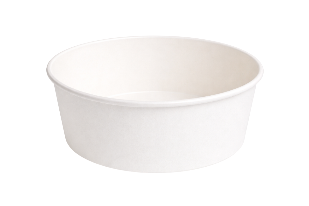 1000ml Flat Kraft Brown Paper Takeaway Container Food-Grade with Leak Resistant Suitable for Salad, and Hot or Cold Takeaway Items (150mm)