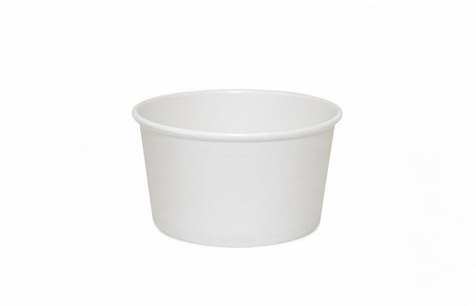 125ml Kraft White paper Takeaway container Food-grade with leak-resistant Suitable for soups, noodles, and hot or cold takeaway items.