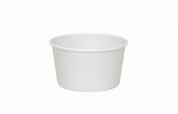 125ml Kraft White paper Takeaway container Food-grade with leak-resistant Suitable for soups, noodles, and hot or cold takeaway items.