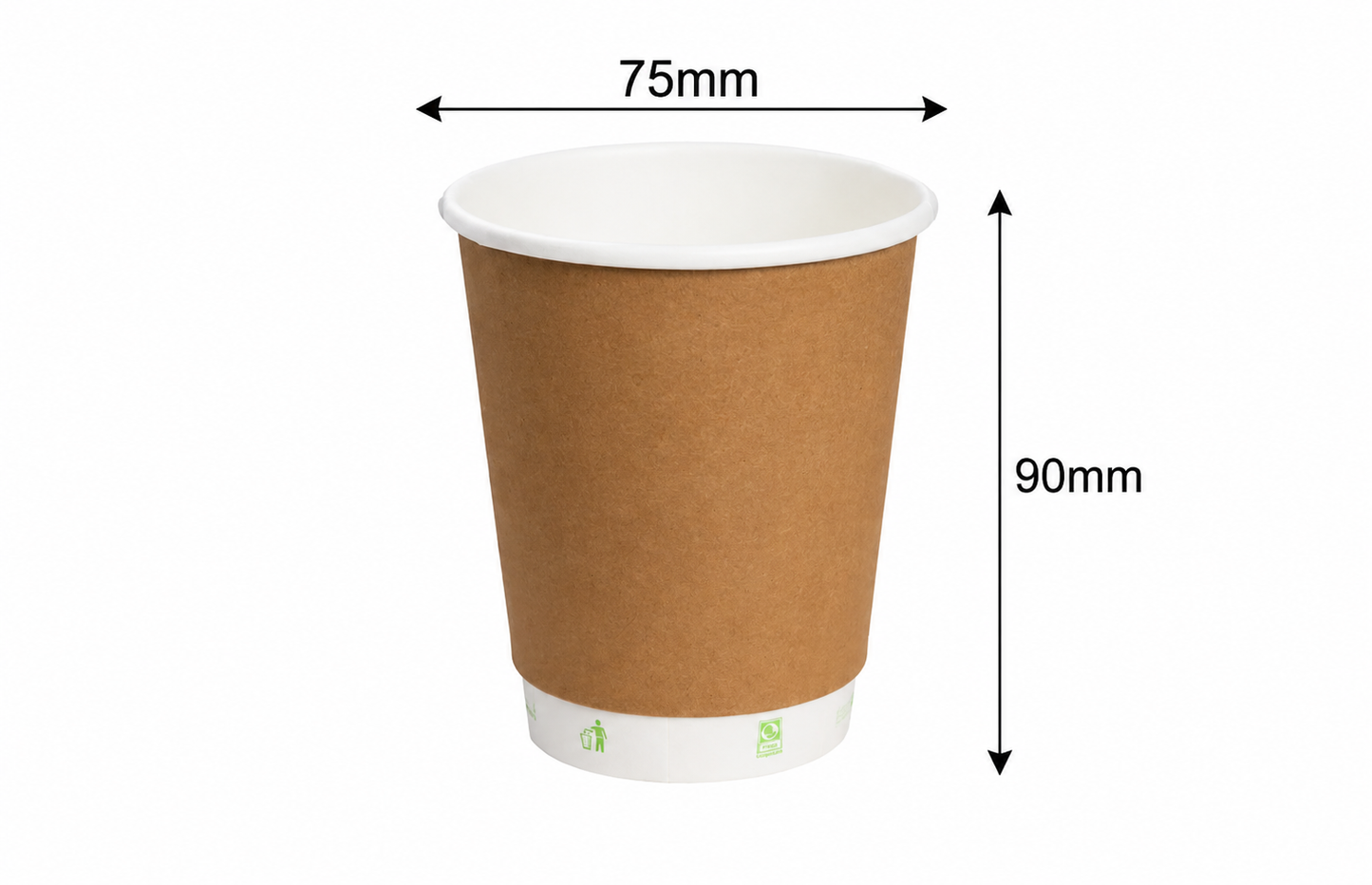 8oz Double wall paper cup to drinks warm, ideal for coffee, tea, and other hot beverages in cafes and takeaway counters.