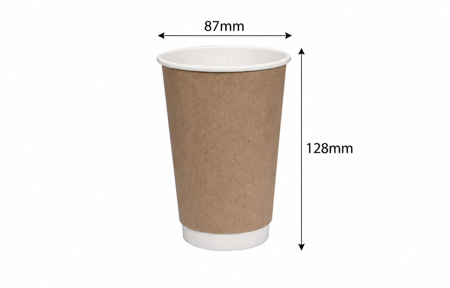 16oz Double wall paper cup to drinks warm, ideal for coffee, tea, and other hot beverages in cafes and takeaway counters.