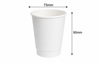 8oz Double wall paper cup to drinks warm, ideal for coffee, tea, and other hot beverages in cafes and takeaway counters.