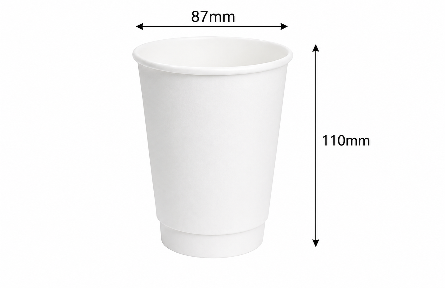 12oz Double wall paper cup to drinks warm, ideal for coffee, tea, and other hot beverages in cafes and takeaway counters.