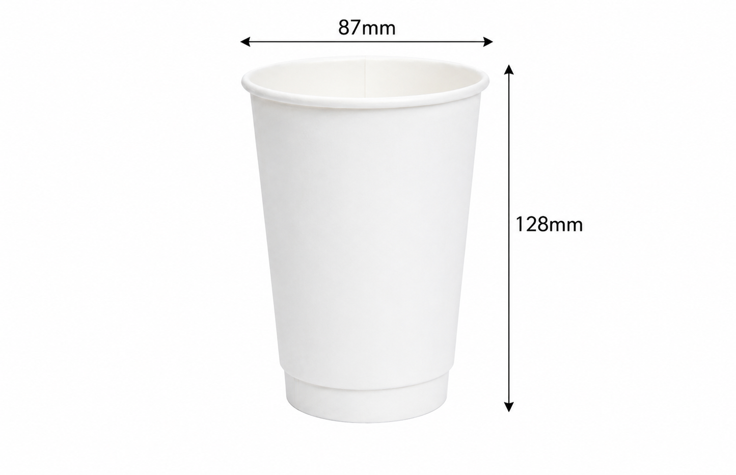 16oz Double wall paper cup to drinks warm, ideal for coffee, tea, and other hot beverages in cafes and takeaway counters.