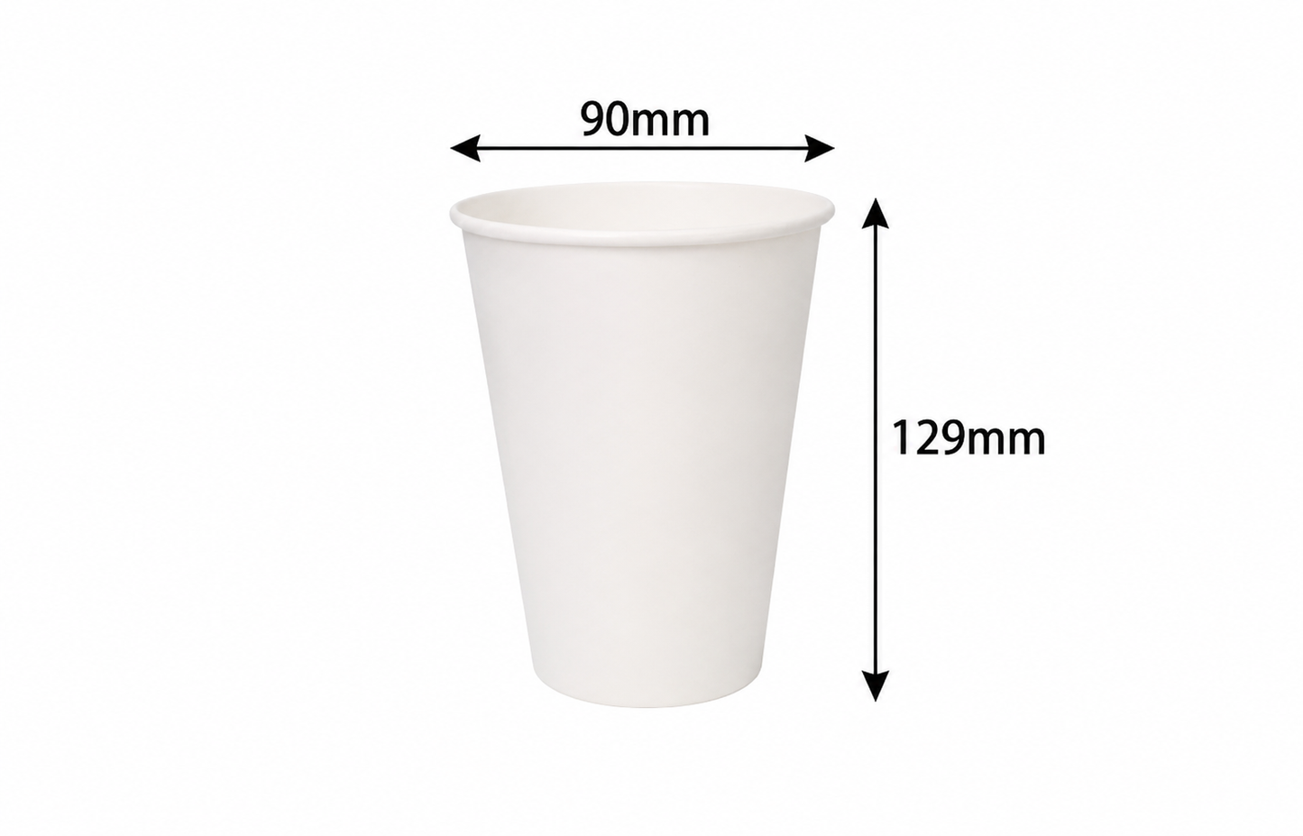480ml Single Wall Paper Cup White