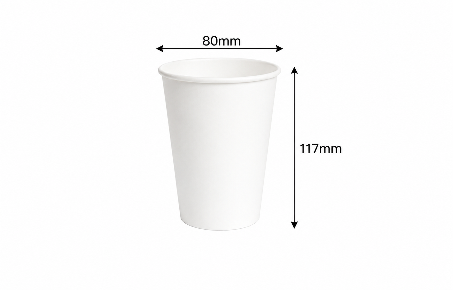 300ml Single Wall Paper Cup White