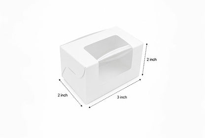 L3xW2xH2inch 3 Macaron Box White Virgin Kraft Paper With Window-1000/Ctn