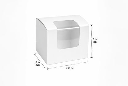L3xW3xH3 inch 3 Cookie Standup Box White Virgin Kraft Paper With Window-1000/ctn