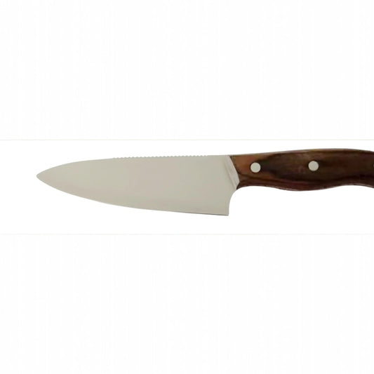 8-inch Blade Wooden Handle Chef Knife In Brown
