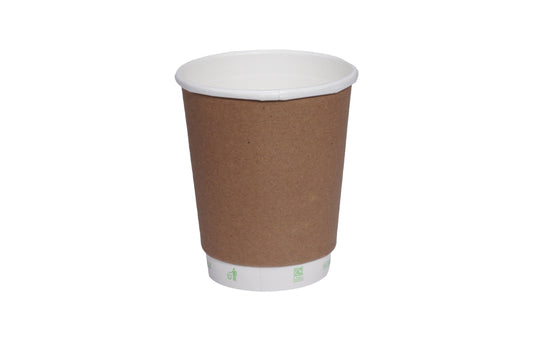 8oz Double Wall Kraft Paper Cup Brown
