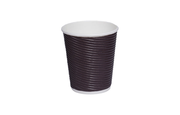 7oz ripple wall paper cup designed for serving hot beverages like coffee and tea, providing better heat protection and comfortable grip.