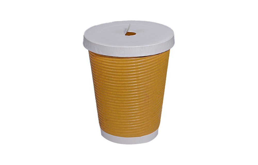 Bio Ripple Cup 12oz Straw Cut Paper Lid