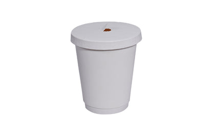 16oz Paper Straw Cut Lid For Double wall Cup