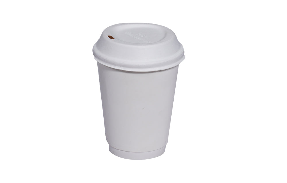 8oz Double Wall Paper Cup White