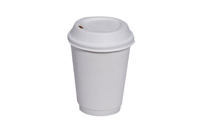 8oz Double Wall Paper Cup White