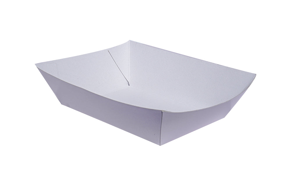 L16.9xW9.4xH3 cm Paper Boat Tray White