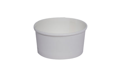 350ml Kraft White paper Takeaway container Food-grade with leak-resistant Suitable for soups, noodles, and hot or cold takeaway items.