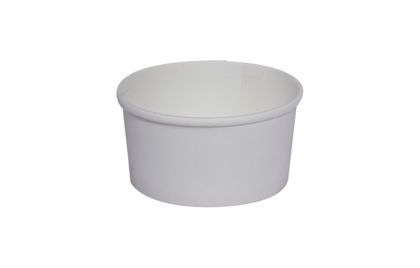 350ml Kraft White paper Takeaway container Food-grade with leak-resistant Suitable for soups, noodles, and hot or cold takeaway items.