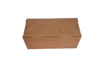 L13.5xW8.5xH39cm 500ml Brown Kraft Food Grade Paper Lunch Box-1000/Ctn