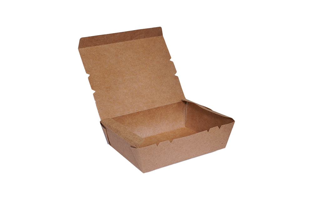 L13.5xW8.5xH39cm 500ml Brown Kraft Food Grade Paper Lunch Box-1000/Ctn