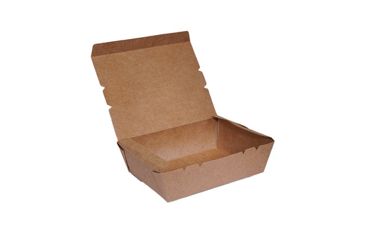 L13.5xW8.5xH39cm 500ml Brown Kraft Food Grade Paper Lunch Box-1000/Ctn