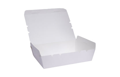 L15xW100xH4.5cm 700ml White Kraft Food Grade Lunch Box-750/Ctn