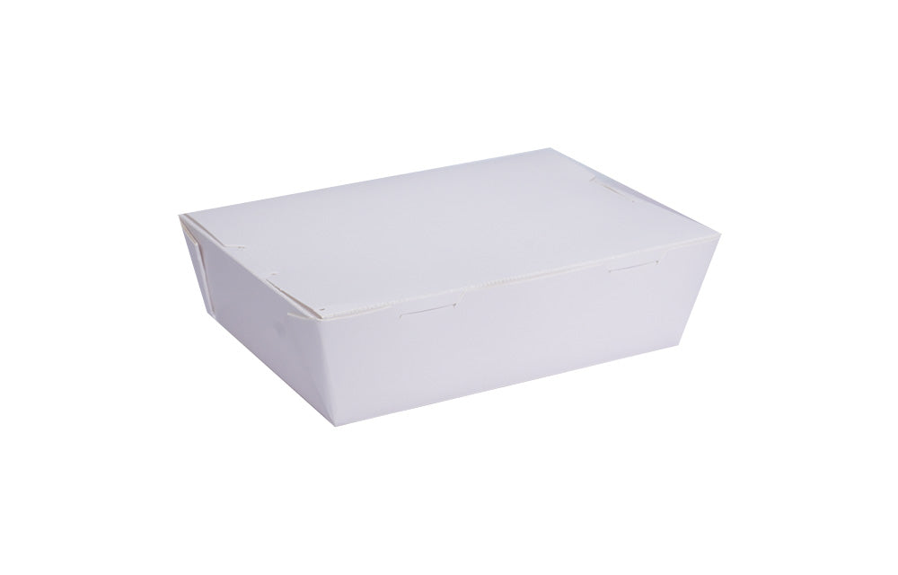 L15xW100xH4.5cm 700ml White Kraft Food Grade Lunch Box-750/Ctn