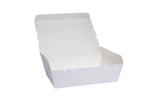 L15xW100xH4.5cm 700ml White Kraft Food Grade Lunch Box-750/Ctn