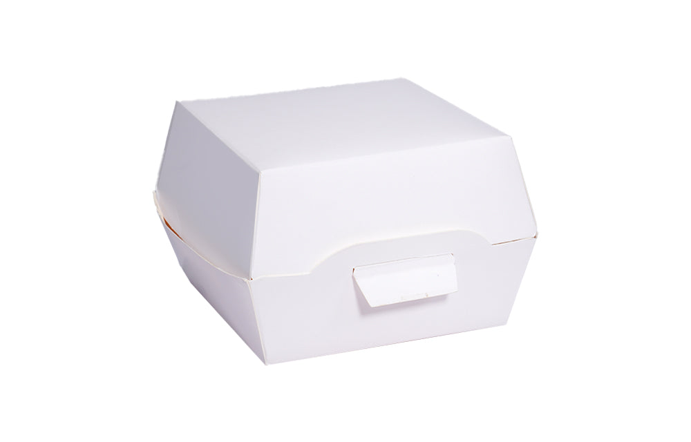 L11.2xW11.2xH9 cm White Virgin Kraft Paper Burger Box-3000/Ctn