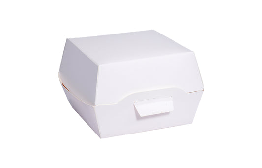 L11.2xW11.2xH9 cm White Virgin Kraft Paper Burger Box-3000/Ctn