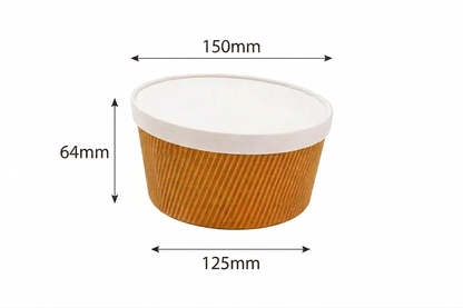 750ml Paper Ripple Container
