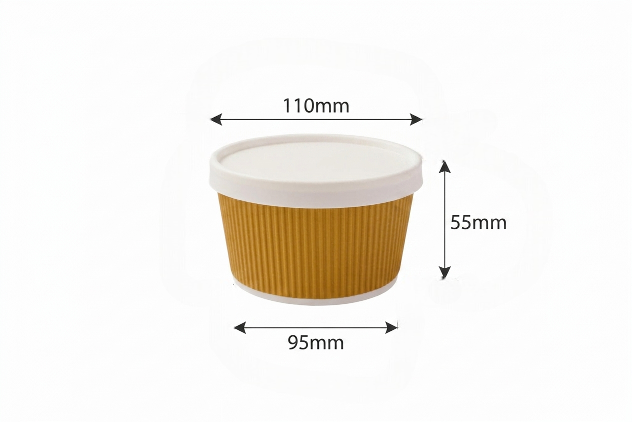 350ml Soup Bowl Paper Ripple