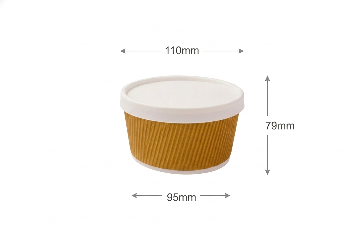 500ml Soup Bowl Paper Ripple