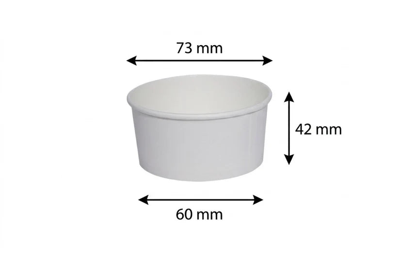 100ml Ice Cream Paper Cup White
