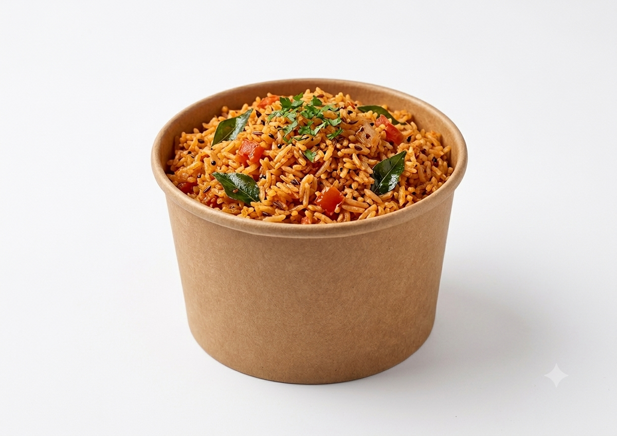 500ml (116dia) Kraft Brown paper Takeaway container Food-grade with leak-resistant Suitable for soups, noodles, and hot or cold takeaway items.