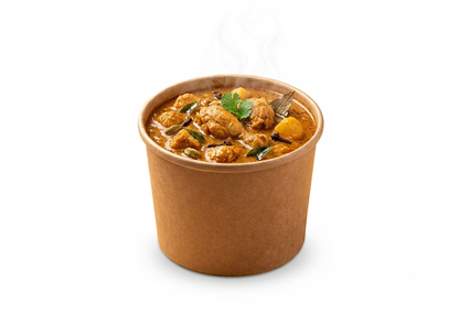 750ml (116dia) Kraft Brown paper Takeaway container Food-grade with leak-resistant Suitable for soups, noodles, and hot or cold takeaway items.