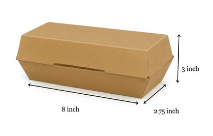Brown Kraft Food Grade Paper Hot Dog Box