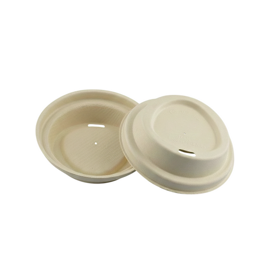 Biodegradable 12oz Bagasse Lid For Ripple Cup