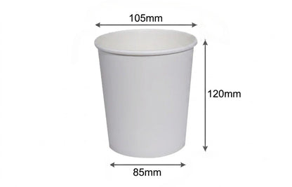 750ml Kraft White paper Takeaway container Food-grade with leak-resistant Suitable for soups, noodles, and hot or cold takeaway items.