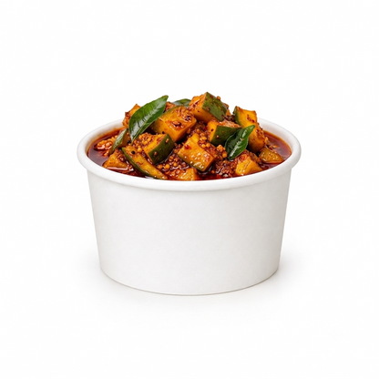 50ml Kraft White paper Takeaway container Food-grade with leak-resistant Suitable for soups, noodles, and hot or cold takeaway items.