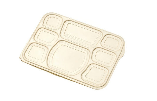 Lid For L30xW23cm 8 Compartment Cornstarch Meal Tray(Signature)