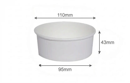 250ml Ice Cream Paper Cup White