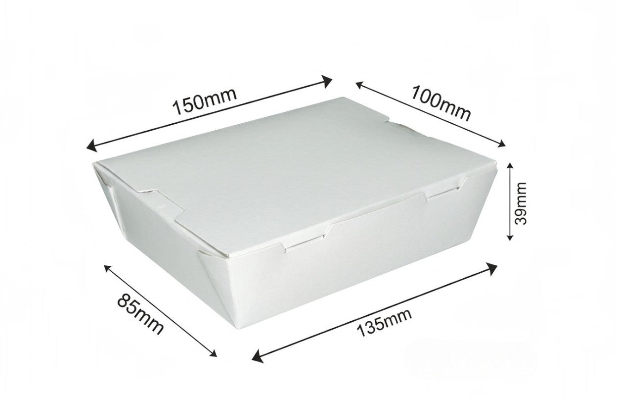 500ml White Kraft Food Grade Paper Lunch Box-1000/Ctn