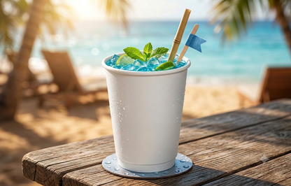 16oz Double wall paper cup to drinks warm, ideal for coffee, tea, and other hot beverages in cafes and takeaway counters.