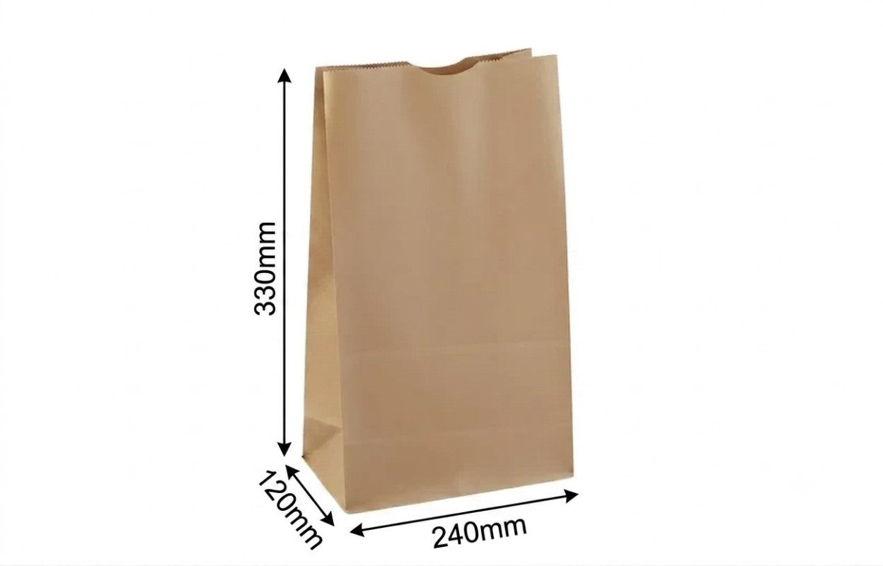 H33xW24xG12 cm- Brown Kraft Paper Bag Without Handle