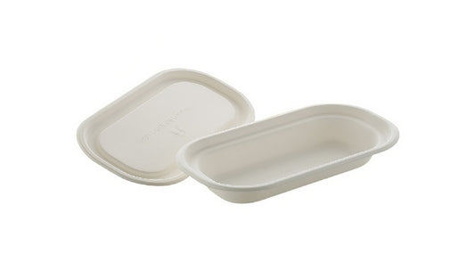 500ml Bagasse Ovel Bowl 100% Compostable