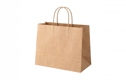 H23.5xW30.5xG20cm Brown Kraft Paper Bag with Twisted Handle
