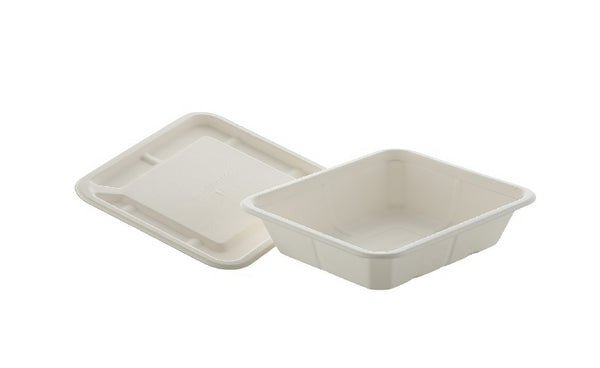 750ml Bagasse Rectangular Food Container Eco-friendly made from natural sugarcane bagasse fiber Strong, compostable, and ideal for hot meals and takeaway food
