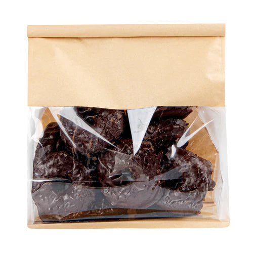 Kraft Paper Tin Tie Tab Lock Bakery Bag with Transparent Window XL