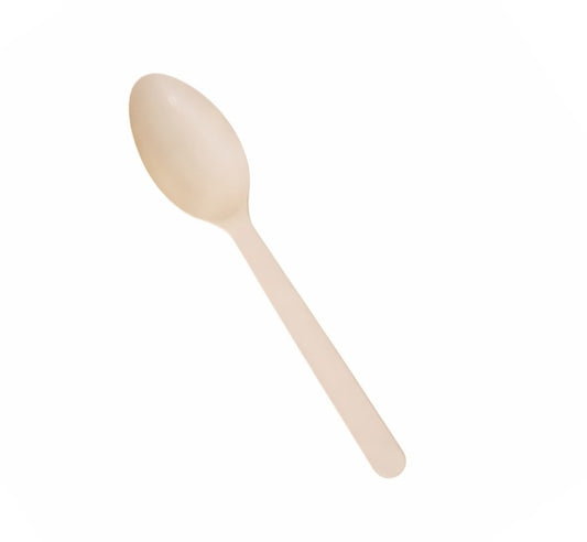 7- Inch Cornstarch Spoon Biodegradable(Signature)